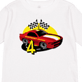 thumbnail image 4 of Inktastic Race Car 4th Birthday Boys Long Sleeve Toddler T-Shirt, 4 of 5