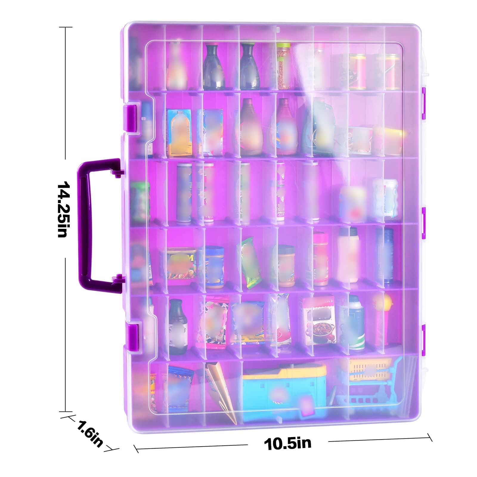 Fuase Case for Mini Brands Toys Series 1 2 3 Mystery Capsule Real Miniature Collectible Kit, Storage Organizer Holder for Mini Mart Collection (Box Only)