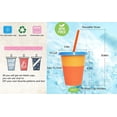 thumbnail image 4 of Vasos que cambian de color con tapa y pajita - 16 oz, lindos vasos reutilizables a granel | Paquete de 5 vasos divertidos para fiestas, bebidas heladas para niños y adultos, 4 of 6