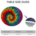 thumbnail image 6 of Colorful Tie Dye Pattern Round Fitted Tablecloth with Elastic Edge,Dining Table Cover Waterproof,Outdoor Round Tablecloth for Camping,Dining,Indoor and Outdoor, 6 of 7