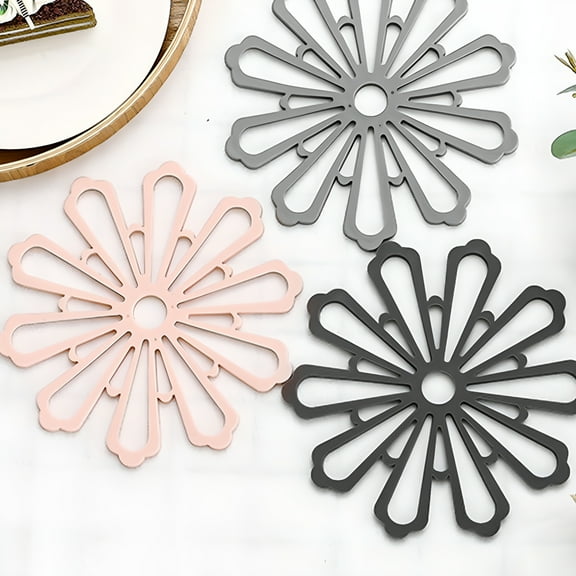 ACDANC 5Pcs Silicone Trivet Mat-Hot Pot Holder Hot Pads for Table & Countertop-Trivet for Hot Dishes-Non-Slip & Heat Resistant Modern Kitchen Hot Pads