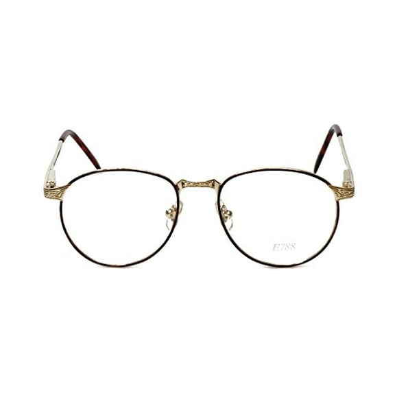Fashion Optical Company Designer Reading Glasses E788 in Gold & Burgundy 48mm with Case  3.25