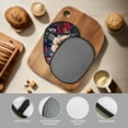 thumbnail image 4 of Pofeuu Paisley2 Print Silicone Pot Mat Mitten With Hanging Loop Heat Resistant Oven Mitts Non-Slip Bbq Baking Smoking Potholders, 4 of 7