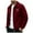 Wine a1, variant on Mens Zip Up Jacket Fleece Lined Lapel Collar Work Office Long Sleeve Jackets Fall Winter Dressy Casual Golf Outerwear