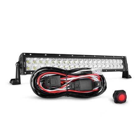 Nilight 22 Inch 120W Spot Flood Combo LED Light Bar Led Work Light Off Road Light Driving Light With Off Road Wiring Harness, 2 Years