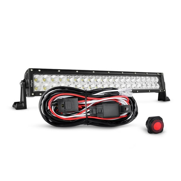 Nilight 22 Inch 120W Spot Flood Combo LED Light Bar Led Work Light Off Road  Light Driving Light With Off Road Wiring Harness, 2 Years Warranty