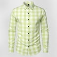 thumbnail image 4 of Aloohaidyvio George Men's Flannel Plaid Shirts Long Sleeve Casual Cotton Button Down Shirts, 4 of 5