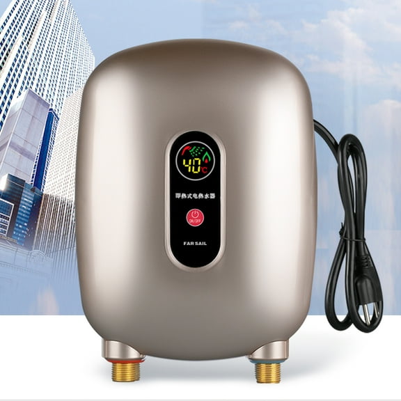 YIYIBYUS 3000W Electric Tankless Water Heater Mini Instant Kitchen Hot Water Heater for Wet Bars, Schools, Hospitals, Hair Salons, Boats