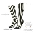 thumbnail image 4 of Balery Black And White Thick Stripes Printed Novelty Socks Men's Women's Crew Socks Sports Socks Knee High Socks Cotton Socks Quirky and Cool Socks, 4 of 9