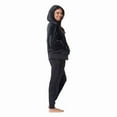 thumbnail image 4 of Felina Women's 2 Piece Velour Track Suit, Hoodie and Jogger Lounge Set (Large/Black), 4 of 8