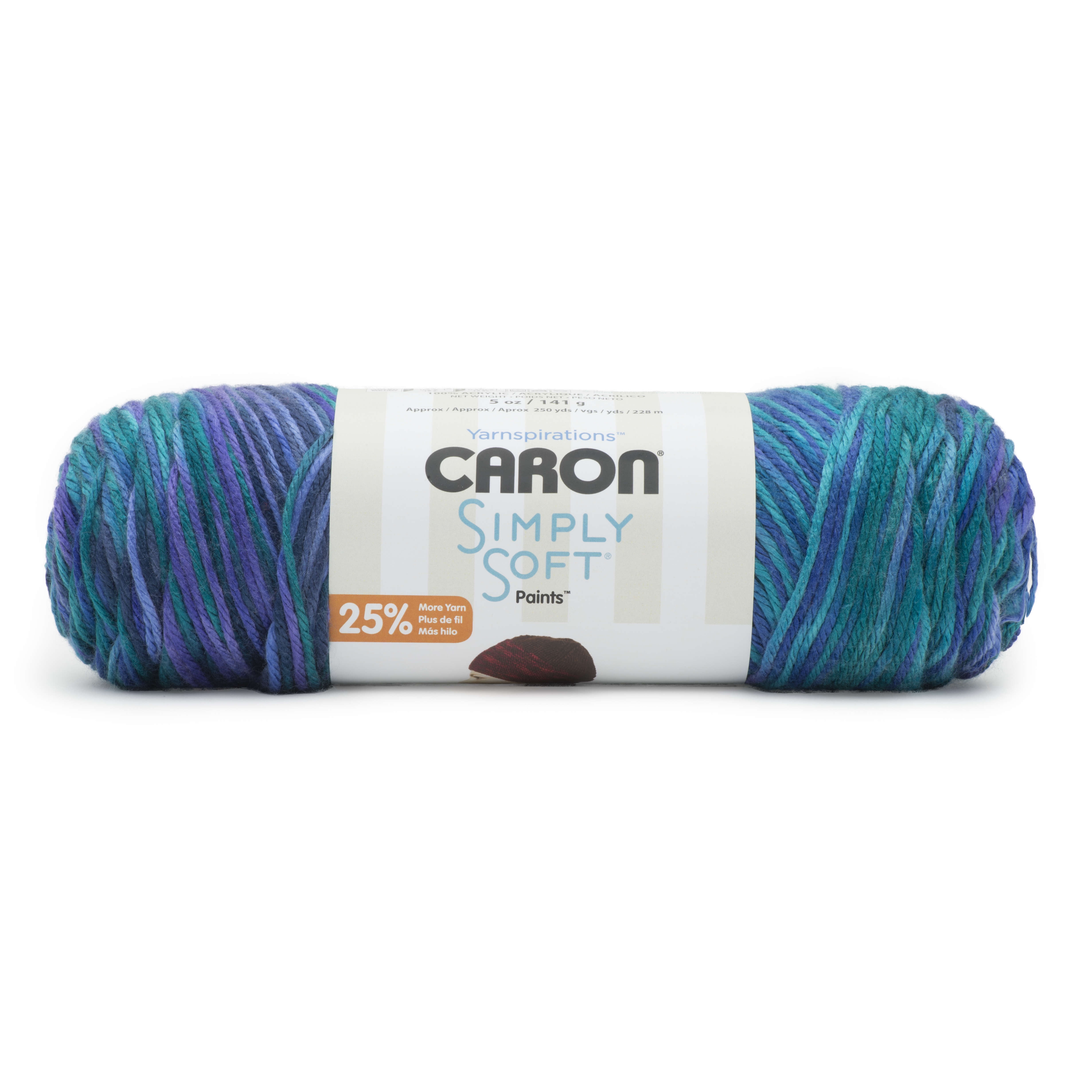 Caron Acrylic Simply Soft Paints Yarn (141 g/5 oz), Oceana - Walmart ...