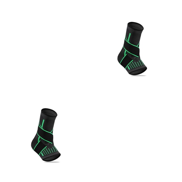 Qarigey Tobilleras Unisex para montañismo, escalada en roca, baloncesto, tobilleras portátiles, correa de nailon, accesorios para equipos al Verde S/M 2Conjunto