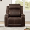 thumbnail image 2 of ReNest Dual Motor Power Recliner with 165° Lay-Flat, Top-Grain Leather, X-Stitch Detailing, USB and Type-C Charging,Brown, 2 of 22