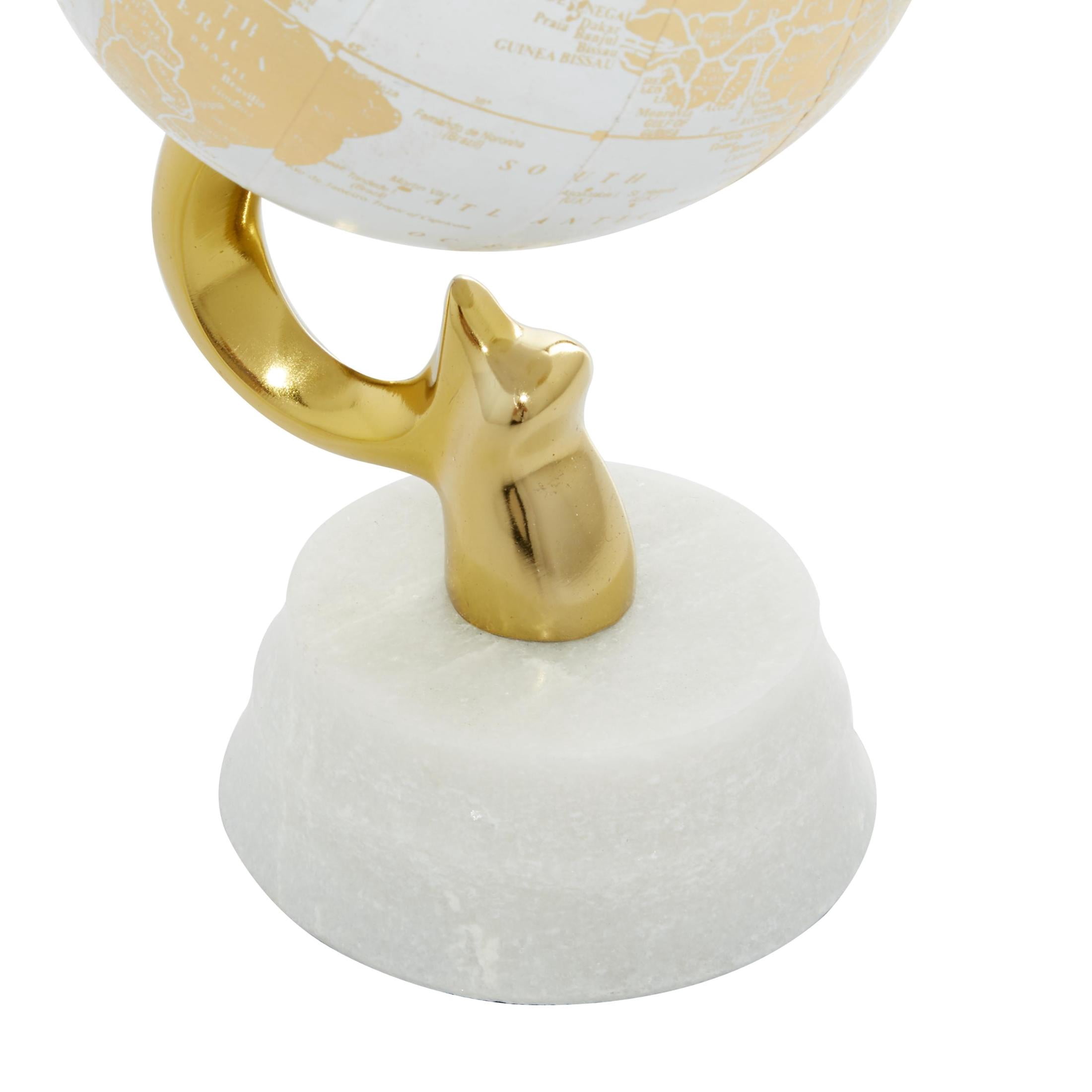 DecMode 5" Gold Globe with Marble Base