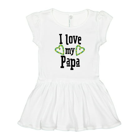 

Inktastic I Love My Papa- Hearts Girls Toddler Dress