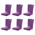 thumbnail image 1 of Fundas para sillas Toystoory poliéster 6 piezas decoración del hogar púrpura, 1 of 6