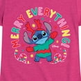 thumbnail image 3 of Lilo & Stitch - Merry Everything - Girls Fitted Short Sleeve Tee, 3 of 5