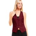 thumbnail image 5 of MixMatchy Women's Economy Dressy 3 Button Versatile Racerback Tuxedo Suit Vest Waistcoat, 5 of 5