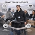 thumbnail image 7 of BILLIONHATS Wholesale Hoodie Sweatshirts, Men Womens Unisex Hoodies Cotton Blend, Bulk Adults Sweatshirt, Homeless Donation 12 PACK BLACK SIZE MEDIUM, 7 of 7