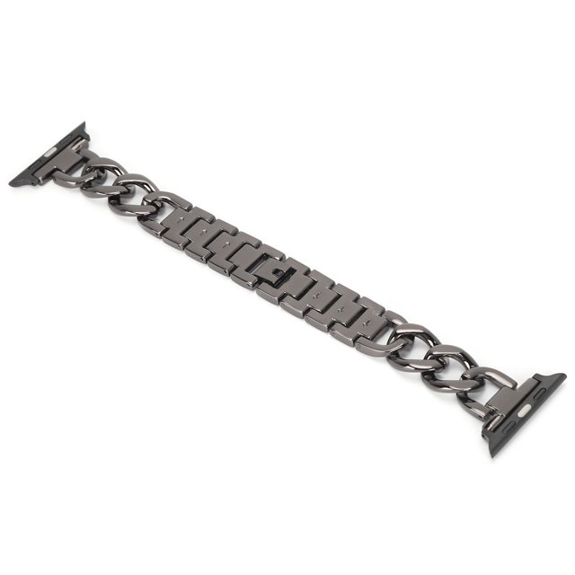 Ccdes para 42 mm/44 mm correa de reloj vaquero correa de repuesto de cadena de una sola fila correa de estilo vaquero para reloj IOS 42 mm/44 mm negro