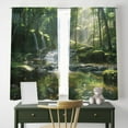 thumbnail image 3 of WNOOHIY Nature Landscape Forest Waterfall Print Light-filtering Curtains for Living Room Bedroom Office Home Decoration, Set of 2 Panels, 3 of 8