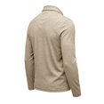 thumbnail image 3 of CCRFTGI Long Sleeve Shirts for Men Three Button Slim Fashion Golf Daily Casual Pullover Tops Beige 2XL, 3 of 3