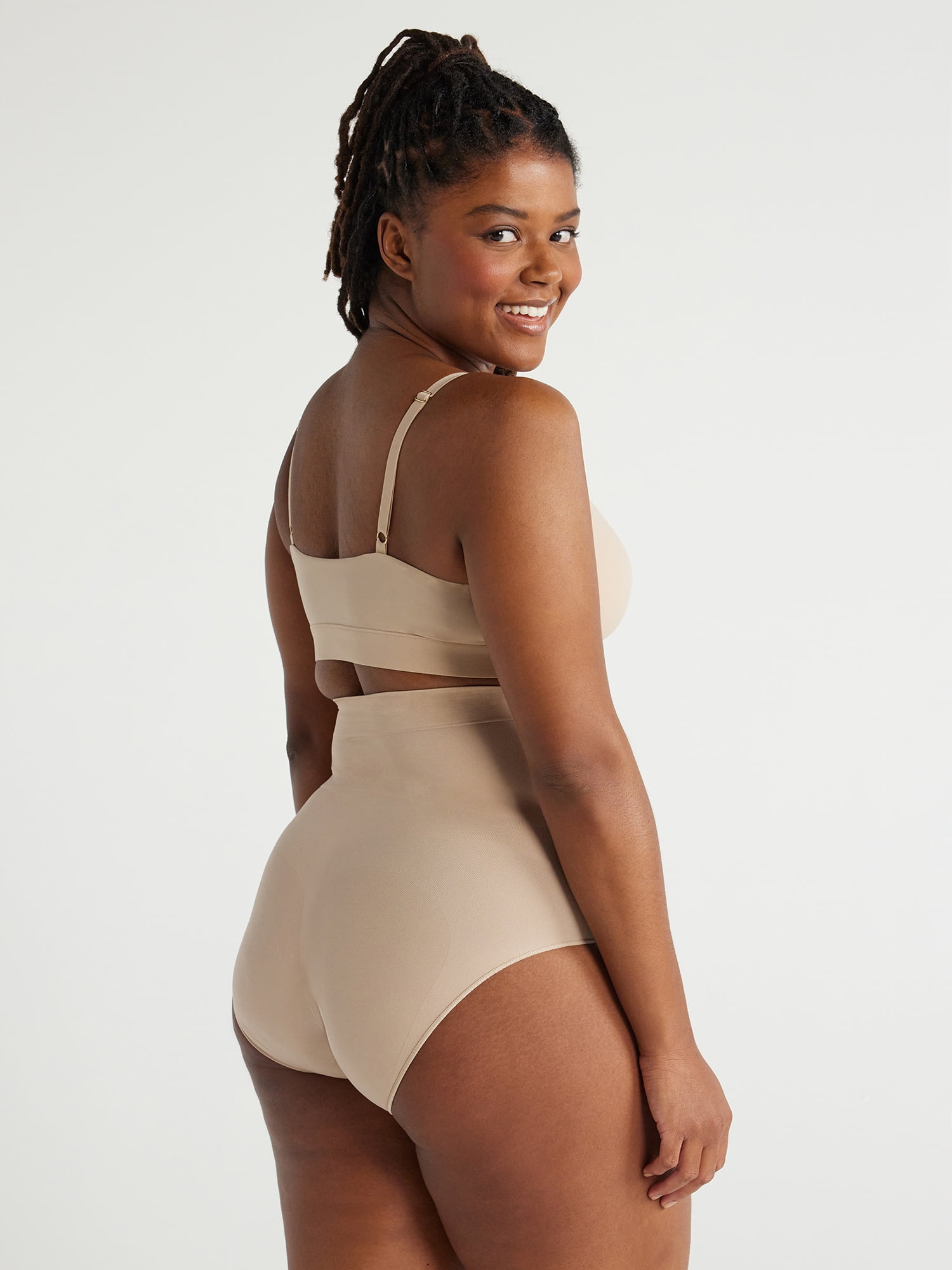 Joyspun Women's Shapewear Seamless Sculpting High Waisted Brief, Sizes S to XXXL