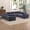 Navy, variant on SITJOY 110" Wide U-Shaped Modular Couch, No Assembly Required 3 Seater Boneless Sofa with Backrests, Modern Cloud Couch with Removable Washable Covers for Living Room, Soft-to-Touch Chenille in White
