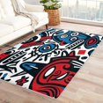 thumbnail image 2 of Modern Tribal Area Rug,5x8 Carpet,Non Slip Washable Fuzzy Super Soft Easy Clean, Colorful Geometric Rugs for Bedroom Living Room Dining Room, Modern Rug Decorations, Low Pile Non Shedding Carpets, 2 of 7