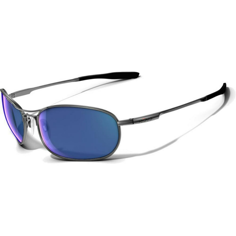 Revo Sunglasses Revo Men's Transmit Polarized Sunglasses Pewter Frame Cobalt Blue Lens RE9014