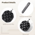thumbnail image 4 of 12-Hole Nonstick Takoyaki Pan with Ergonomic Handle, Aluminum Alloy Octopus Ball Grill, Includes Silicone Brush and Wooden Picks, Takoyaki Baking Tray for Pancake Balls, 4 of 6