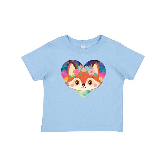 Inktastic Fox Lover Heart Cute for Girls Girls Baby T-Shirt