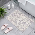 thumbnail image 4 of Retro Pastoral Indoor Door Mat 18x30 Inch Purple Flowers Linen Background Farmhouse Front Door Mat Non Slip Washable Entryway Rug Low Profile Dirt Trapper Doormat for Bathroom Kitchen Bedroom, 4 of 9