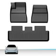 thumbnail image 2 of All-Weather Protection 3D Molded TPE Floor Mats Liners 1st & 2nd Row Full Set Fit For 2024-2025 Tesla Model 3 Highland, 2 of 10
