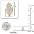 thumbnail image 5 of Dazzlingrock Collection Round White Diamond Marquise Shape Screwback Stud Earrings for Women (0.10 ctw, Color I-J, Clarity I1-I2) in 18K Rose Gold, 5 of 6