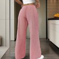 thumbnail image 5 of MORTTIC Women's Striped Wide Leg Pants with Slant Pockets & Drawstring Waist – Casual Loose Lounge Pants for Spring/Summer, 5 of 7