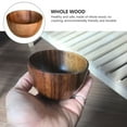 thumbnail image 5 of 6 Pcs Salad Bowl 3.15*1.97inch, Wooden Salad Bowl Serving Cooking Kitchen Bowls Cutlery Basin Fruit Bowl, Round Flair Serving Bowl for Fruits or Salads, 5 of 13