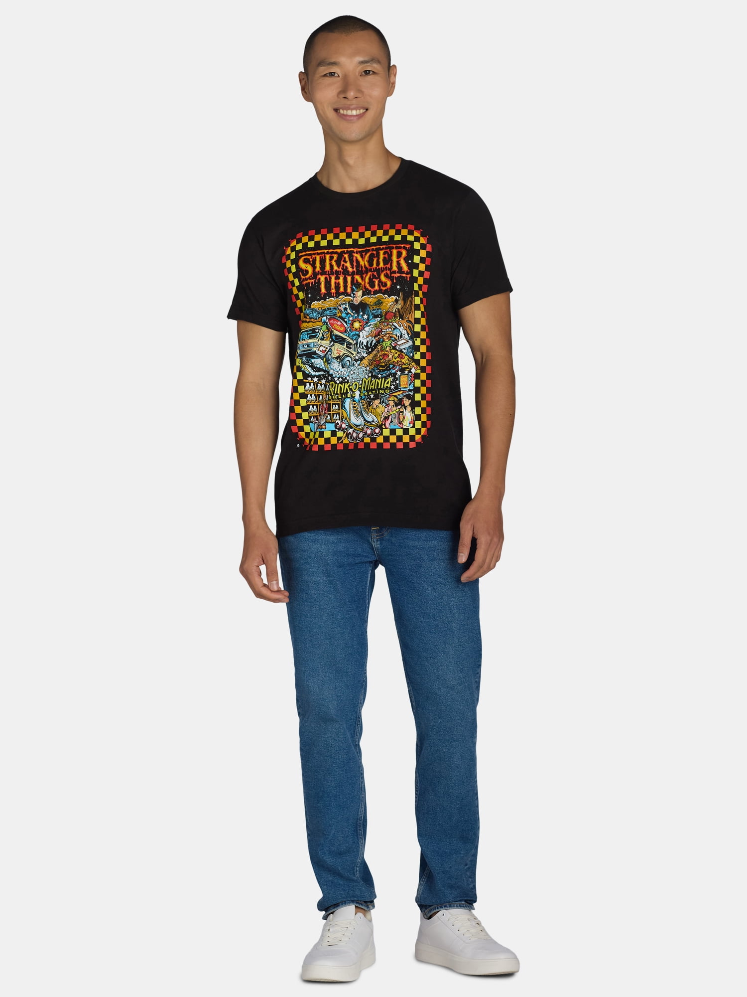 Netflix Stranger Things Men's & Big Men's Rink-O-Mania Graphic Tee Shirt, Sizes S-3XL