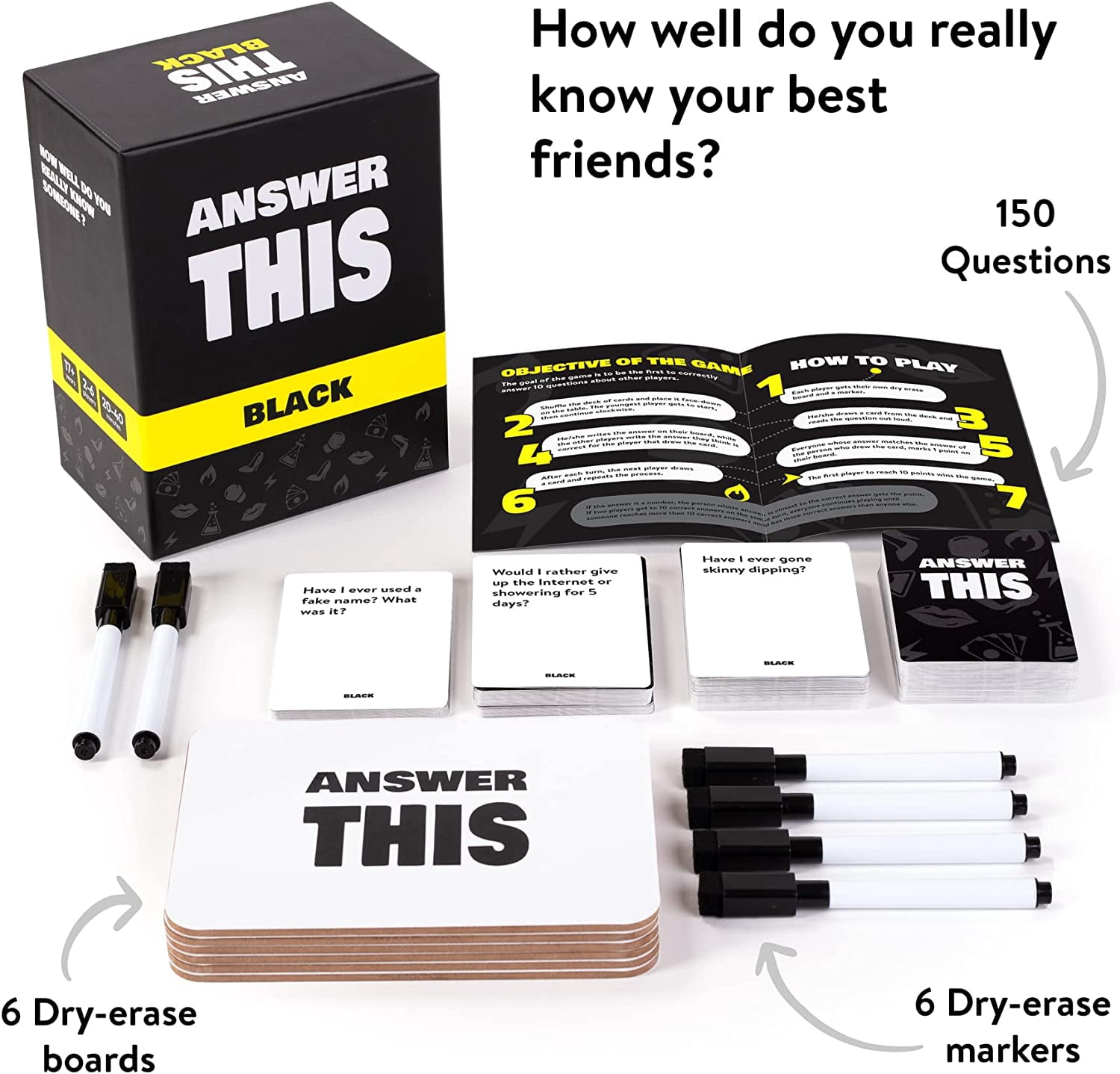 Answer This - How Well Do You Know Your Close Friends? - Hilarious Party Card Game for Adults