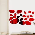 thumbnail image 2 of 48 piezas de decoración de pared con adhesivo de espejo en forma de lágrima, 2 of 6