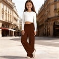 thumbnail image 2 of Rvusndi Girls Summer Wide Leg Pants Stylish Comfortable Soft Loose Casual Trousers with Elastic Waist for Kids Play and Everyday Wear, 2 of 5