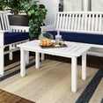 thumbnail image 1 of CorLiving Miramar Solid Hardwood Outdoor Slat Top Coffee Table, White, 1 of 7