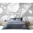 thumbnail image 3 of 3D Abstract Geometric Wall Murals, Modern Minimalist Murals For TV Background, White Lines Poster For Living Room, Nordic Wall Photo, Geometry Home Decor & Gift 98.4"W x 68.9"H (Not Peel and Stick), 3 of 6