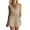 Khaki, variant on Npasoilc Imitation Linen Short Jumpsuits with Waistband for Women Crew Neck Sleeveless Solid Summer Romper