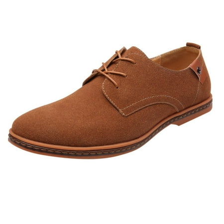 

Hueook Mens Dress Shoes Fashion Casual Solid Lace Up Oxfords Leather Shoes Male Business Shoes Hiking Shoes for Men