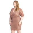 thumbnail image 6 of Ribbed Shimmer Shirring Mini Dress, 6 of 8