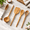 Olive, variant on Olive Wood 5-Piece Kitchen Cooking Utensil Set, Rustic Wooden Tools for Prep, Cooking, and Serving