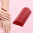 thumbnail image 6 of Half Column Armrest Pillow Holder Manicure Tool Cushion Accessory Comfortable Sponge Pad PU Leather Nails Hand Rest for Nail Art Home Shop Red, 6 of 8
