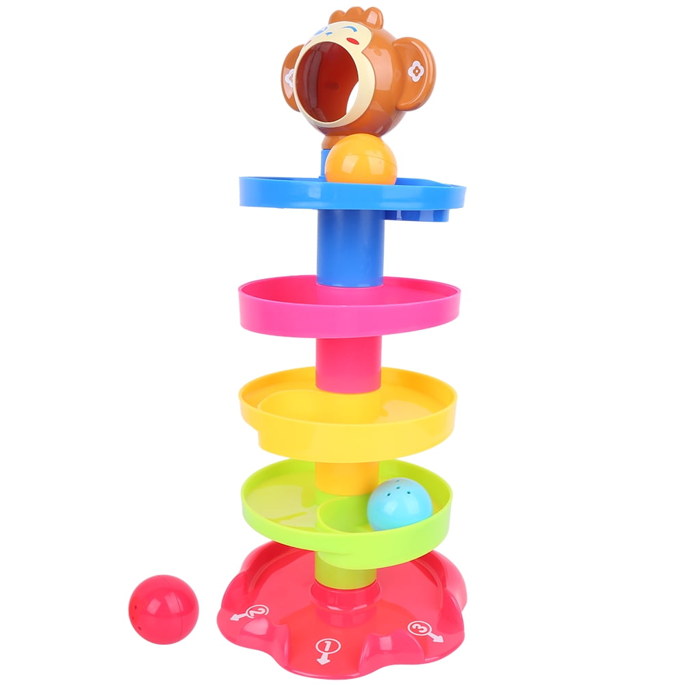 Cergrey Children Toy,Baby Swirling Tower Toy,Ball Drop Roll Swirling Tower Toy Bright Color