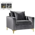 thumbnail image 2 of Home Square 2-Piece Furniture Set with Velvet Accent Chair and Sofa in Gray, 2 of 11